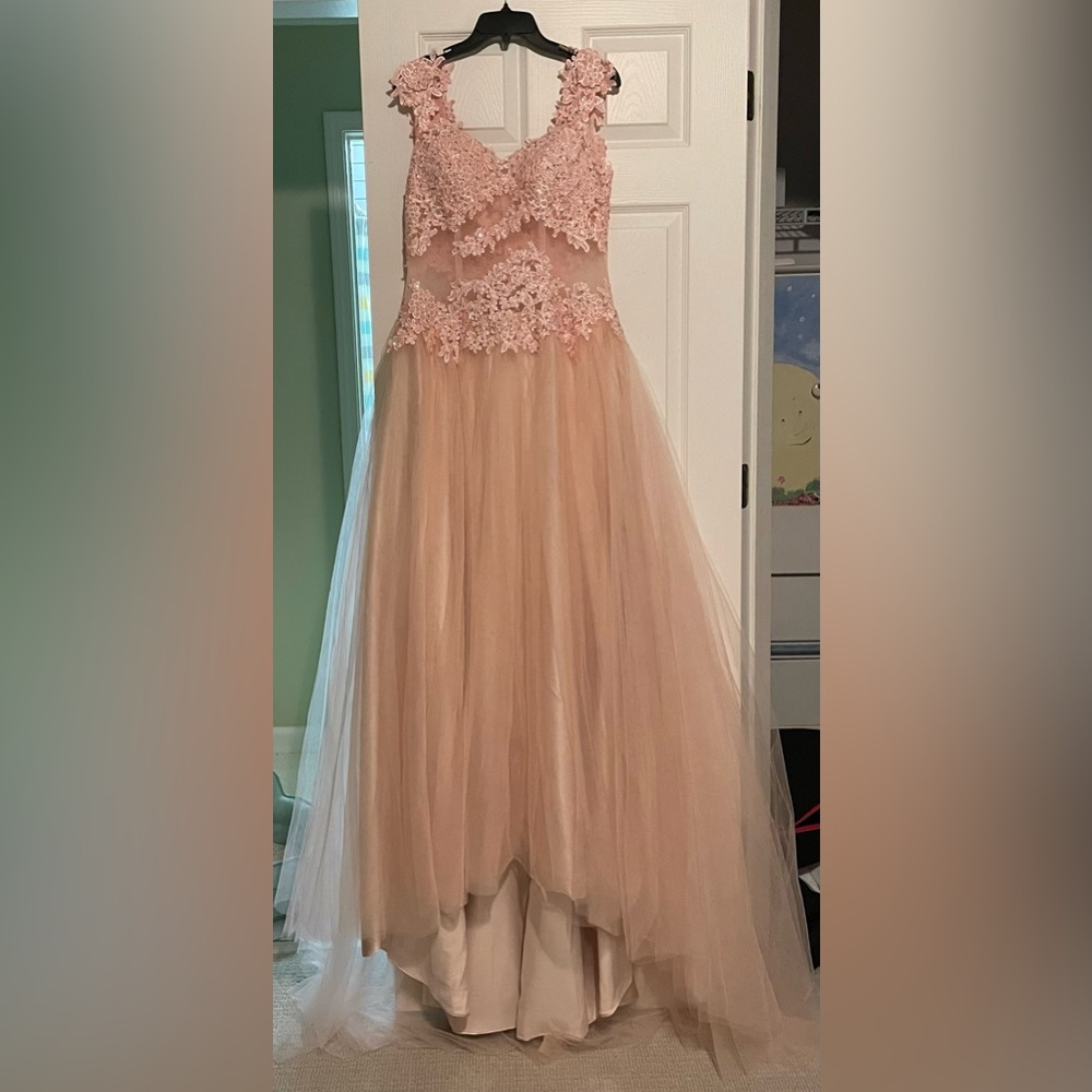 Heboes Size 14 Pink A-line Prom Dress NWT